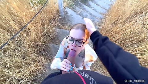 Sucking and feet in the bathroom