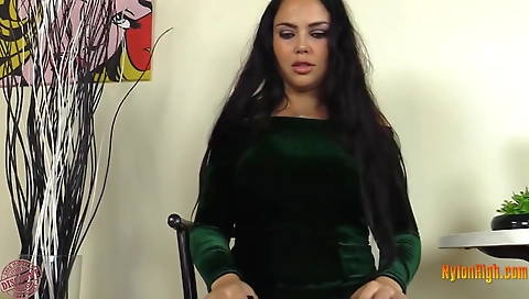 She's first time with a toy in the kitchen