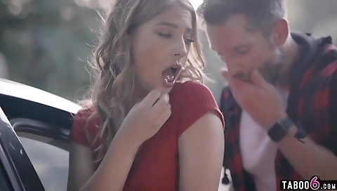 Horny slut gets fucked by her boyfriend