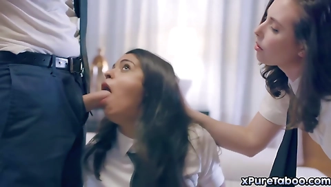 My friend's sexy girlfriend is back in my room