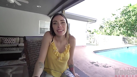 Sexy nurse masturbation in black lingerie